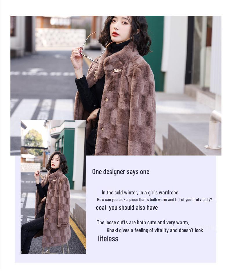 Haining Lang Nerzmantel für Damen - High-End Winterstil