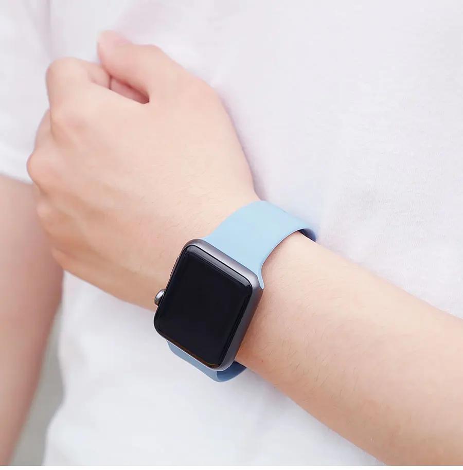 Silikonarmband für Apple Watch Band 45mm 44mm 41mm 40mm 42mm 46mm ultra 49mm Sportarmband correa series 11 7 8 9 10 4 3 5 6 se