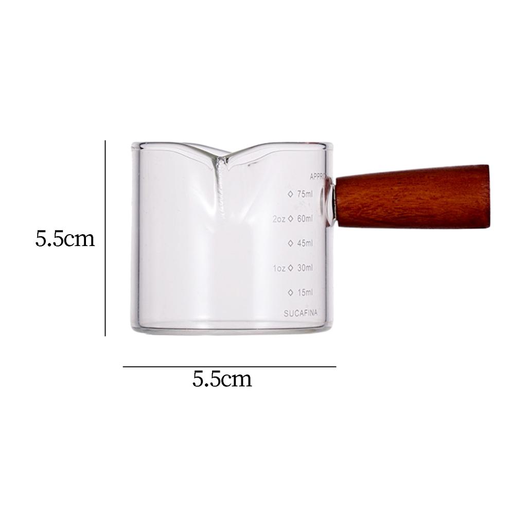 100ml Espresso Cups Glass Mini Measuring Glass 3.4oz/100ml Kitchen Accessories Spouts Glass Cup Glass Measuring Cup Spouts