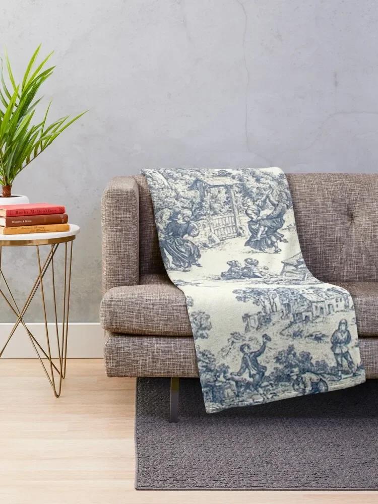 Toile De Jouy Number 2 Throw Blanket Decorative Bed Blankets Beautiful Blankets Sofa Quilt