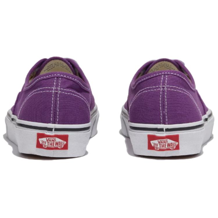 Vans Authentic Casual Comfortable Shock Absorption Wear Resistant Low Top Skate Shoes Unisex Sneakers Purple White VN000BW51N8
