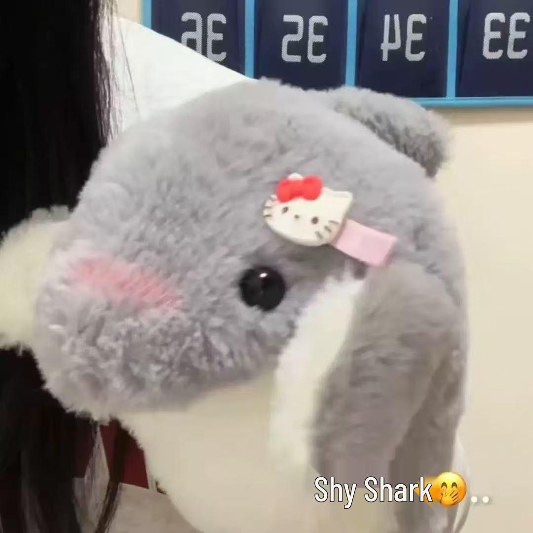 Hungry Shark Hand Puppet Plush Toy for Kids Plush with Movable Mouth