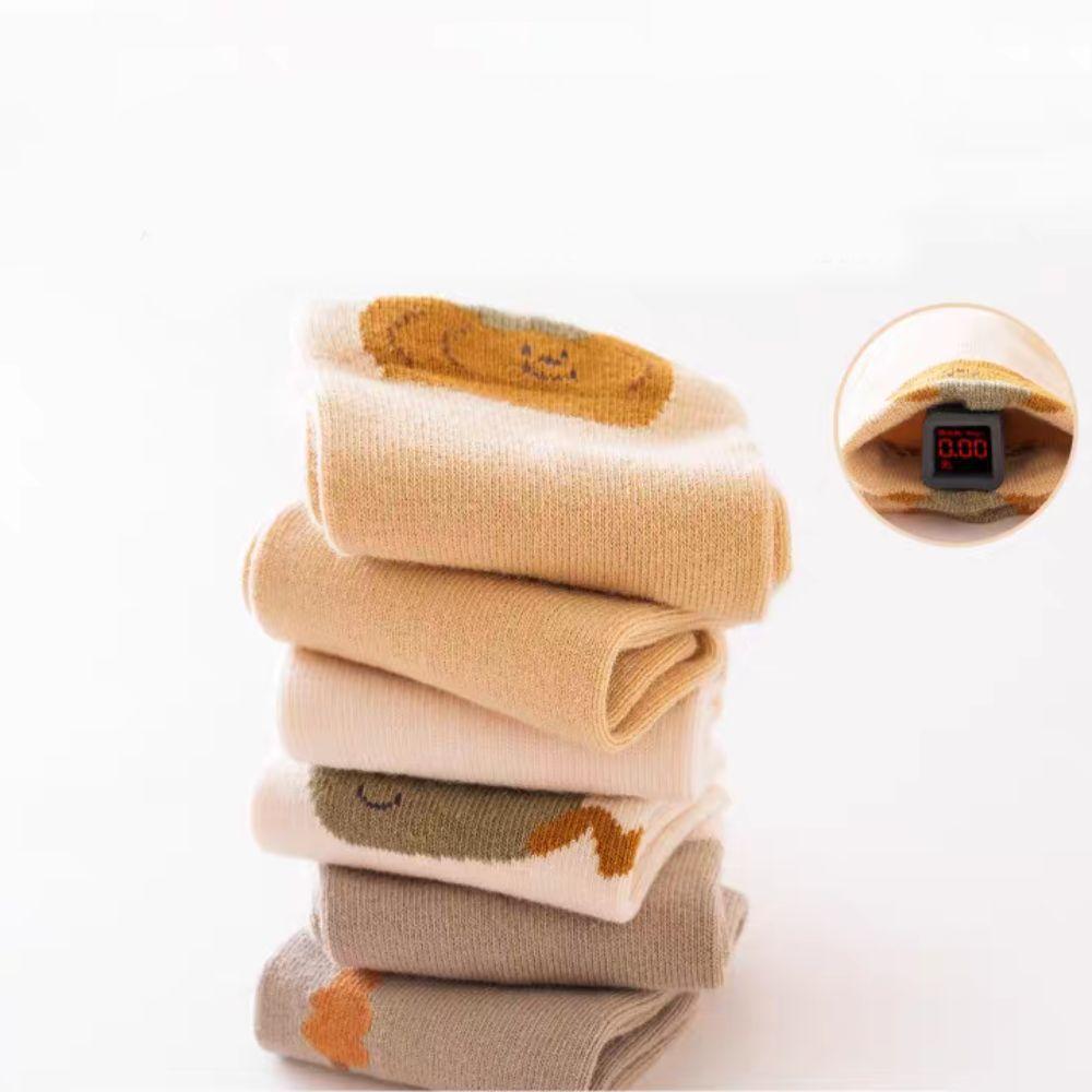 3Pairs Cotton Toddle Cotton Stockings Strawberry Baby Mid Tube Socks Elastic Calf Socks Baby Kids