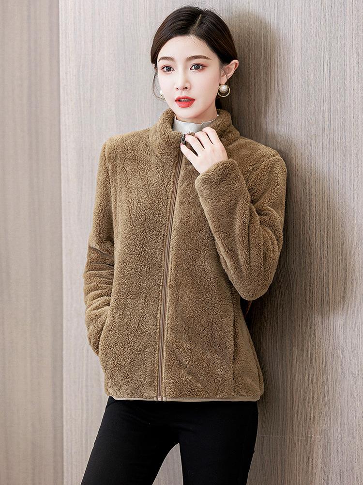 

Женское осеннее пальто женское осенне-зимнее верхнее женская одежда высокого класса легкая роскошь аура сильный свитер из овечьей шерсти M-80-46.5kg