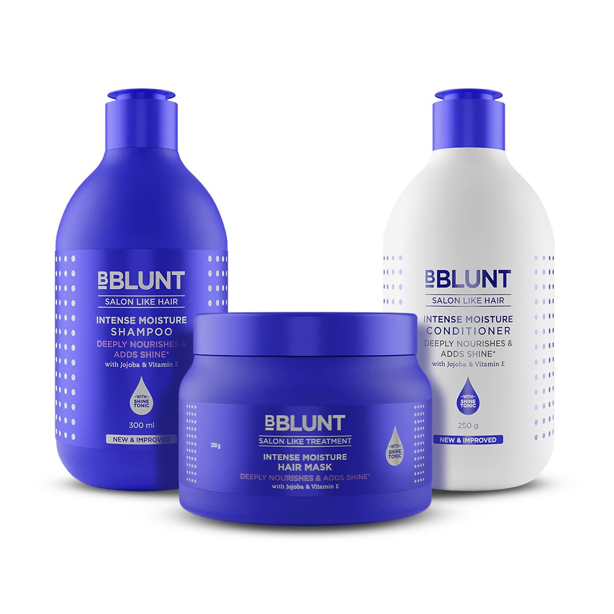 Bblunt Intense Moisture Hair Combo Shampoo Conditioner Hair Mask 300 ml + 250 g + 250 g