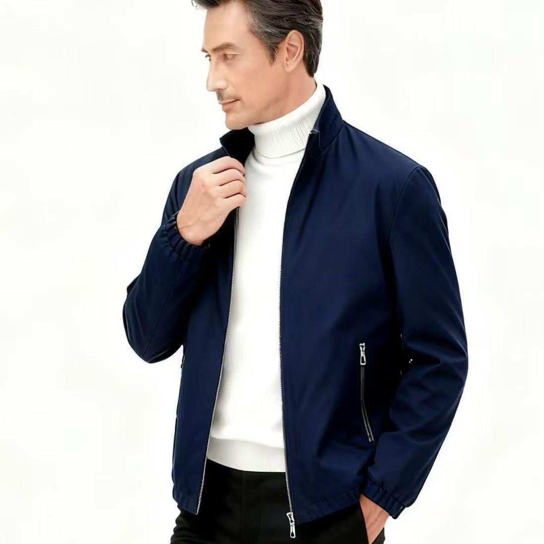 

Men s Winter Stand-Up Collar Jacket - Thick Warm Cotton Padded Coat for Middle-Aged and Older Adults 4XL190, suitable for 80-90kg