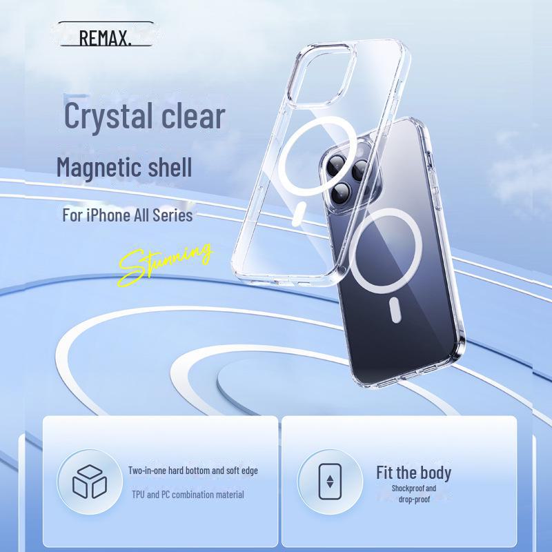 

Прозрачный магнитный чехол Remax Crystal для iPhone 16 iPhone16