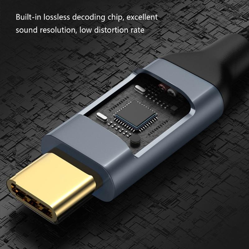 USB C To 2RCA Sound Cable 1.5m With Braided Design For Digital Analogs Devices
