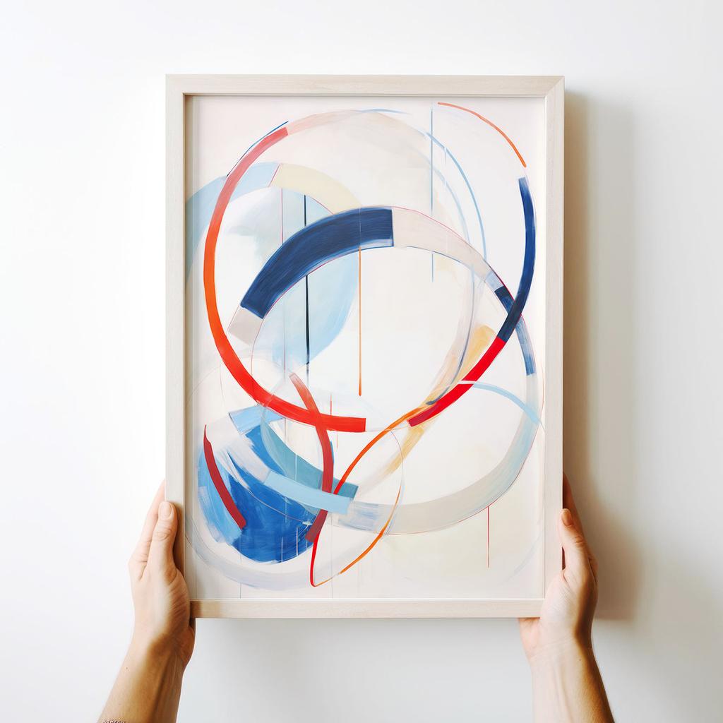 Plakat nowoczesna abstrakcja kolorowa