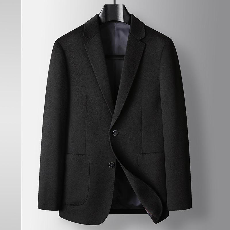 

Мужской повседневный костюм осень-зима шелковица шерсть одинарный West Light роскошный деловой деловой шерстяной костюм пиджак 4XL чёрный