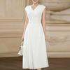 ZANZEA Women Elegant Casual V-Neck Solid Color Sleeveless Dress