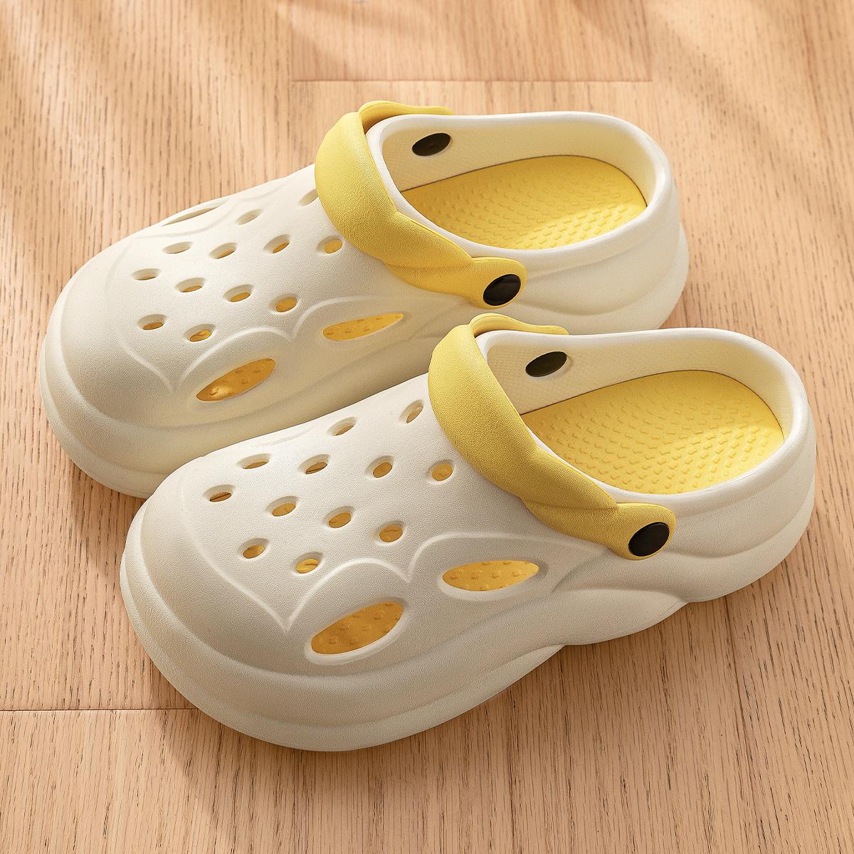 

Platform Women Clogs Shoes Beach Garden Thick Bottom Sandals Fashion Comfortable Clogs Indoor Outdoor Ladies Hole Shoes 34-35 жовтий