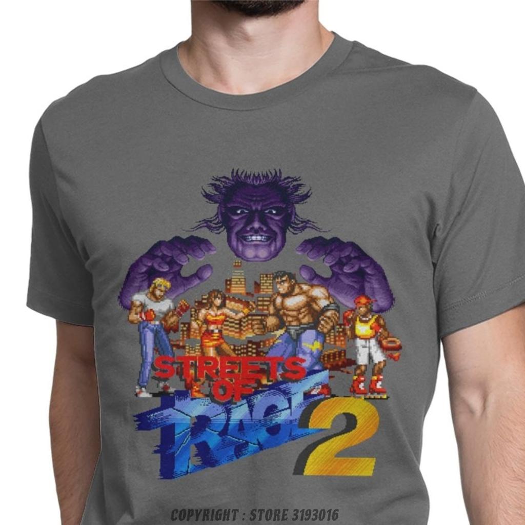 Ležérní Vintage Streets Of Rage Tričko Čistá Bavlna 3D Trička Retro Axel Zlatá Sekyra Blaze Hra Camisas Oblečení Košile