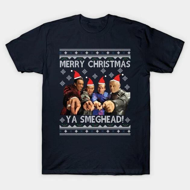 Red Dwarf Merry Christmas Ya Smeghead Made in Australia T-Shirt S