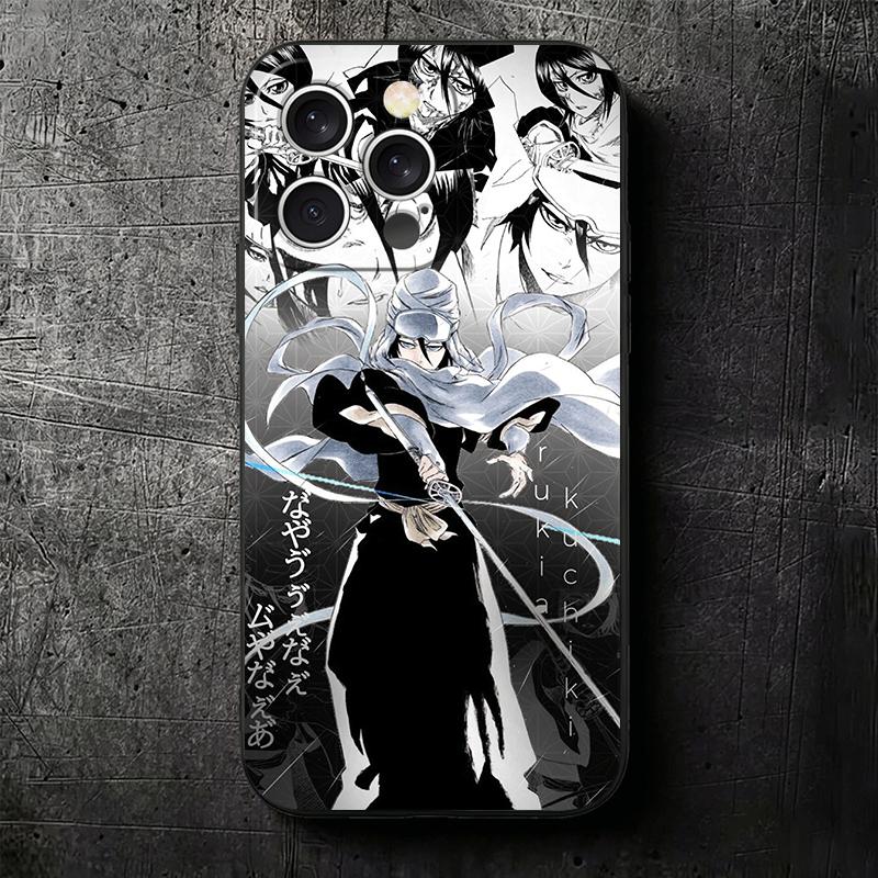 Bleach Kuchiki Rukia Soft Phone Case for iPhone 16 16E 17 Air 15 Pro Max 14 Plus 13 Mini 11 12 7 Black Cover Back Shell