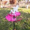 Detachable Garden Flower Fairy Sculpture Iron Art Metal Windmill Wind Spinner  Park