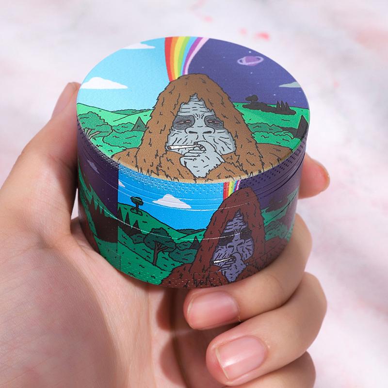 50Mm Metal Gorilla Herb Grinder 4-Layers Manual Spice Pepper Mill Mortar Raw Grass Grinder Cigarette Smoking Accessories