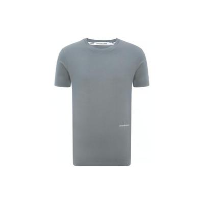 Solid Color Round Neck Slim Fit Short Sleeve T-Shirt Men Tops Gray Blue J324127-PN6