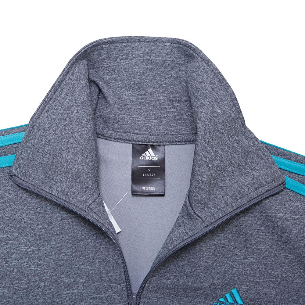 adidas Knitted Stand Collar Zipper Striped Jacket Women Jackets B76191
