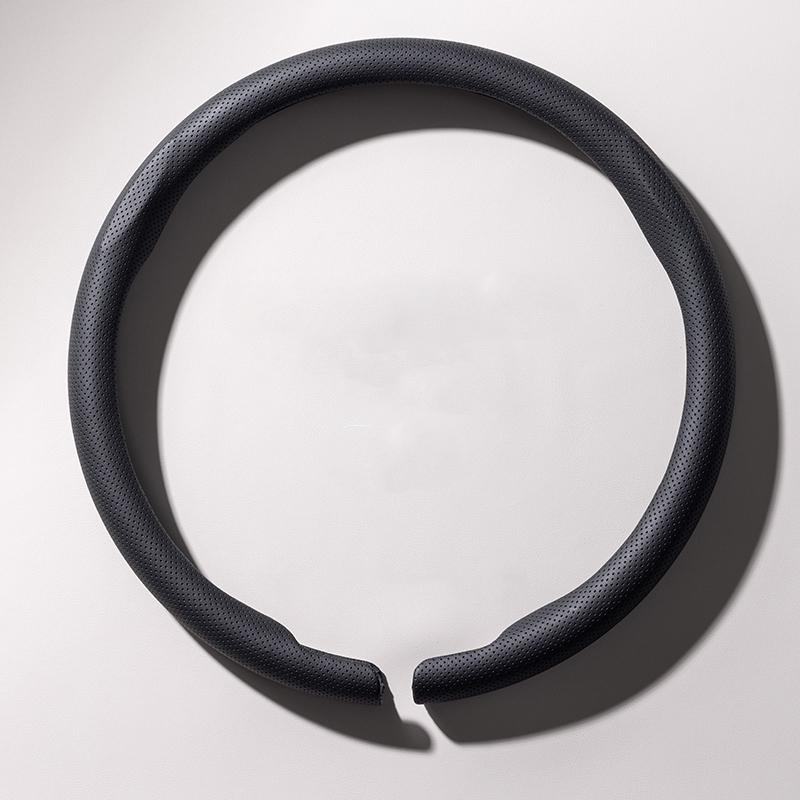 38cm Steering Wheel Cover Nappa Leather Anti Slip Wheel Protector Cover For Toyota Camry CHR Corolla Rav4 Yaris Prado 120 150 FJ