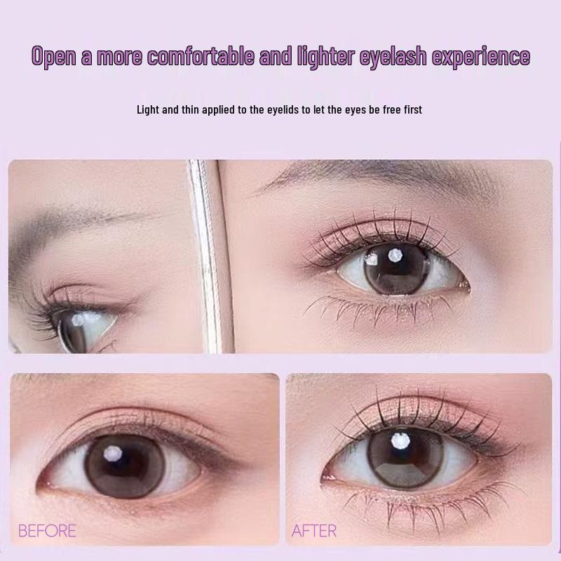Korean Girl Group 2.0 Self-Adhesive False Eyelashes - Natural Style Clusters for Beginners