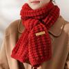 Winter Knitted Scarf Versatile Thickened Warm Shawl For Women