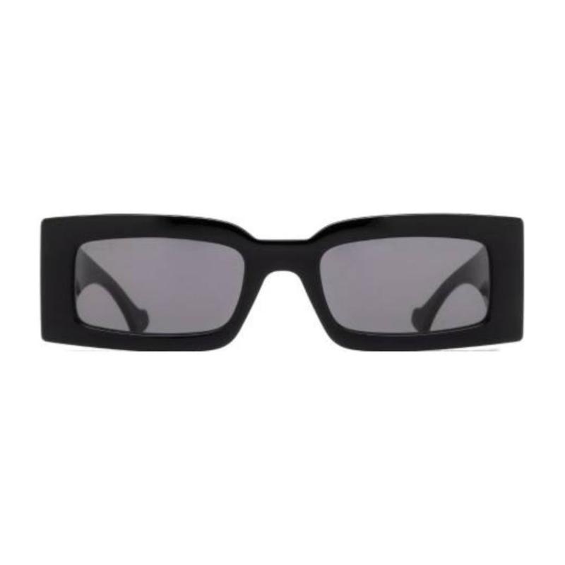 GUCCI Gucci Logo Acetate Irregular Sunglasses Unisex Couple Black