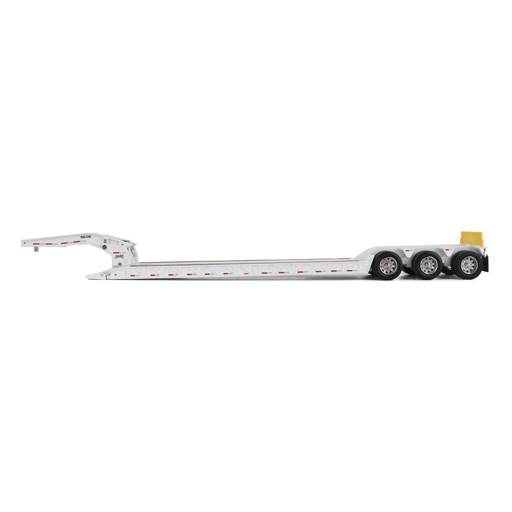 1:50 Scale Hydraulic Detachable Gooseneck Lowboy Trailer (White Regular Version) | Transport Series, 1:50 Scale Diecast Collectible Model 71138