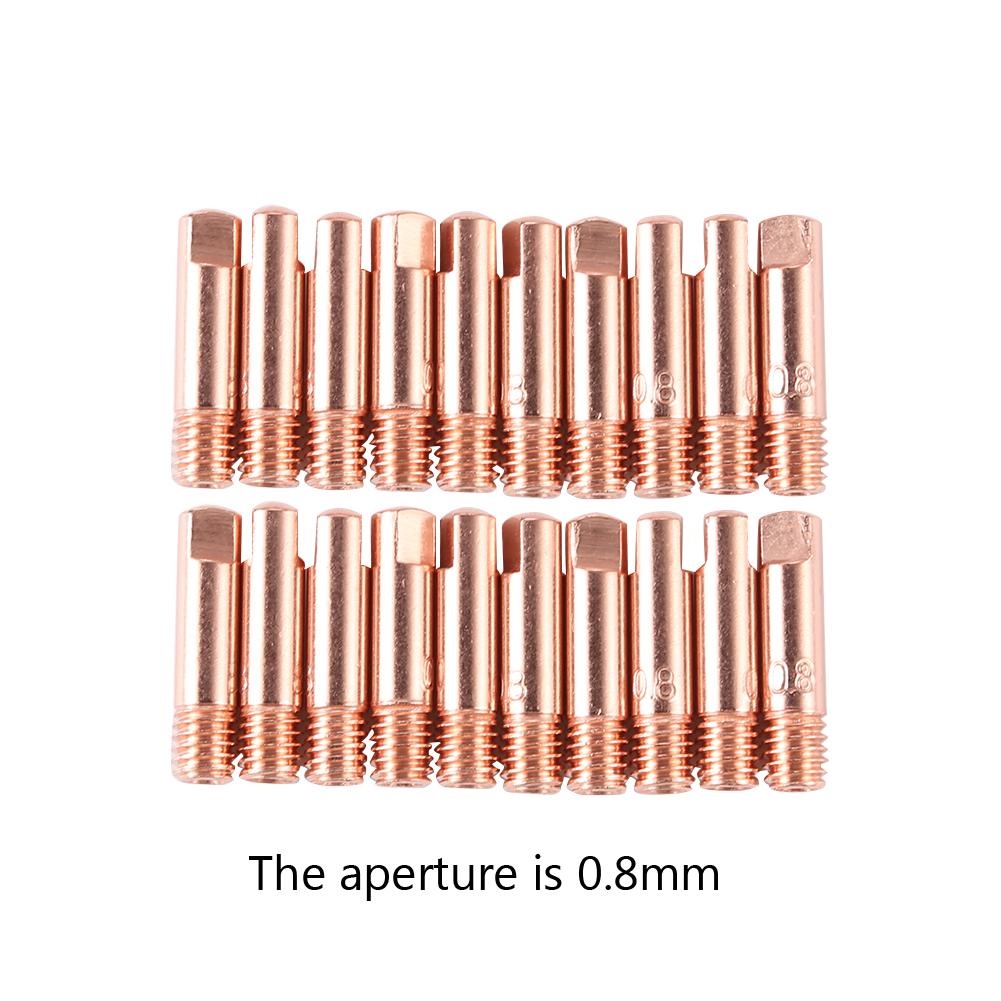 60 Stück 0,8/1/1,2 mm Gasdüse MIG/MAG Schweißdüse Kontaktdüsen Gasverteileranschluss Halter Leitfähige Düse Lötwerkzeuge