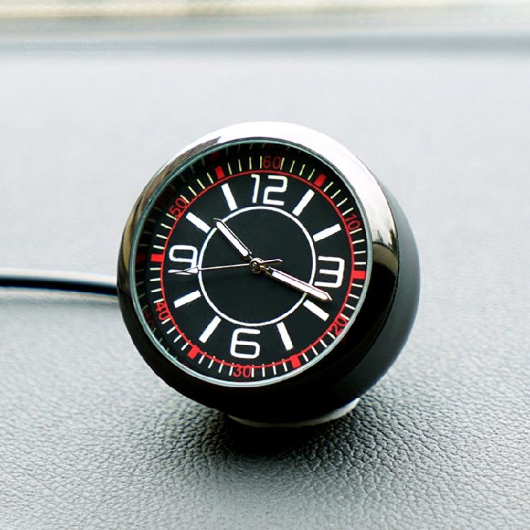 Universal Pocket Stick-On Clock Car Dashboard Clock Quartz Luminous Clock