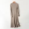 Women Sweater Dress 100% Wool MODERN NEW SAGA Turtleneck Knit Long Pullover Winter Jumpers Wool Long Dress Female