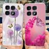 For Xiaomi 14T Pro Case Stylish Flowers Painted Cover 6.67'' Clear Silicone Phone Case For Xiaomi Mi 14T 14TPro Mi14T Soft Shell