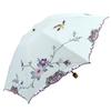 Folding Parasol for Grade 1 Sun UV Suitable for Sunny and Rainy Durable Water Floral and Bird Day Gift [Chinoiserie Modern] Women, Protection, Cut,