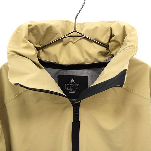 Adidas MYSHELTER Logo Print Nylon Blend My Shelter Rain Jacket M Beige Men's Used