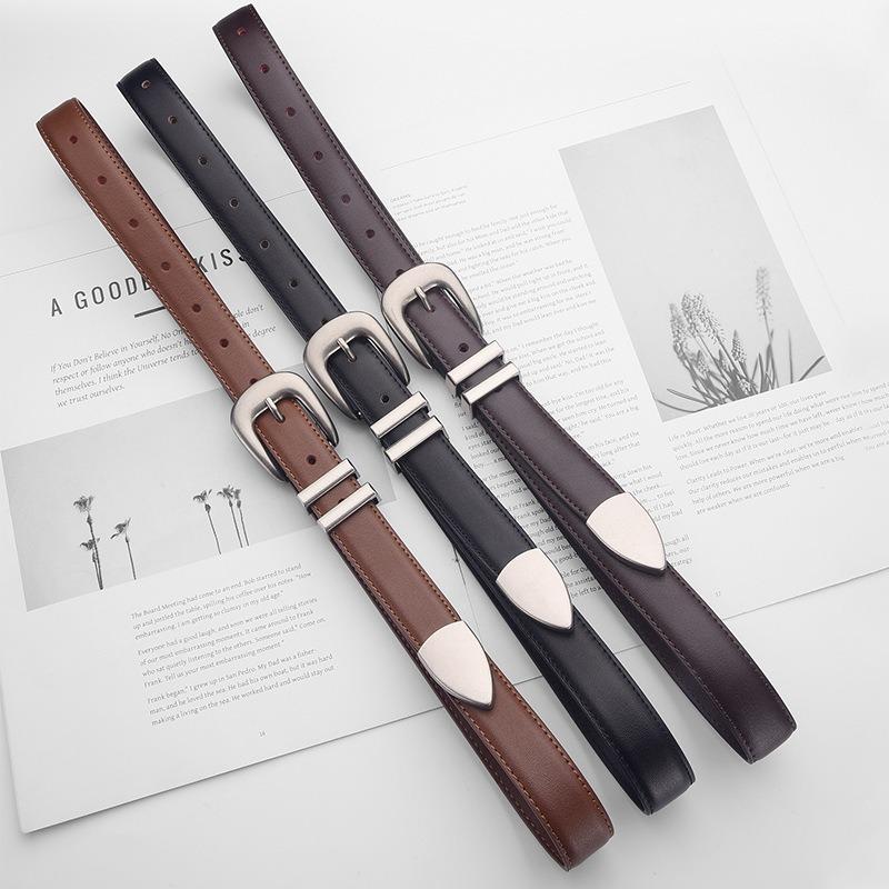 Mei Mary Women's genuine leather belt - stylish and versatile waist belt for dresses, jeans, and pants