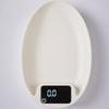 JUSTINLAU 0.1g High-precision Coffee Scale Electronic Coffee Weigh Scale with Bean Tray Walnut Wood Grain Mini Coffee Bean Scale