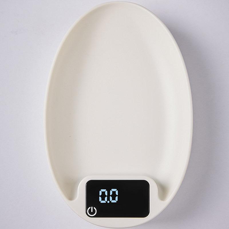 JUSTINLAU 0.1g High-precision Coffee Scale Electronic Coffee Weigh Scale with Bean Tray Walnut Wood Grain Mini Coffee Bean Scale