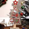 Multicolor Christmas Decoration Xmas Tree Shape Tabletop Ornament  Tabletop Display