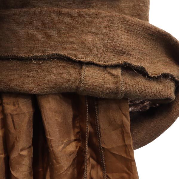 BALENCIAGA French wool blend Long sleeve one piece 38 Brown Women Used