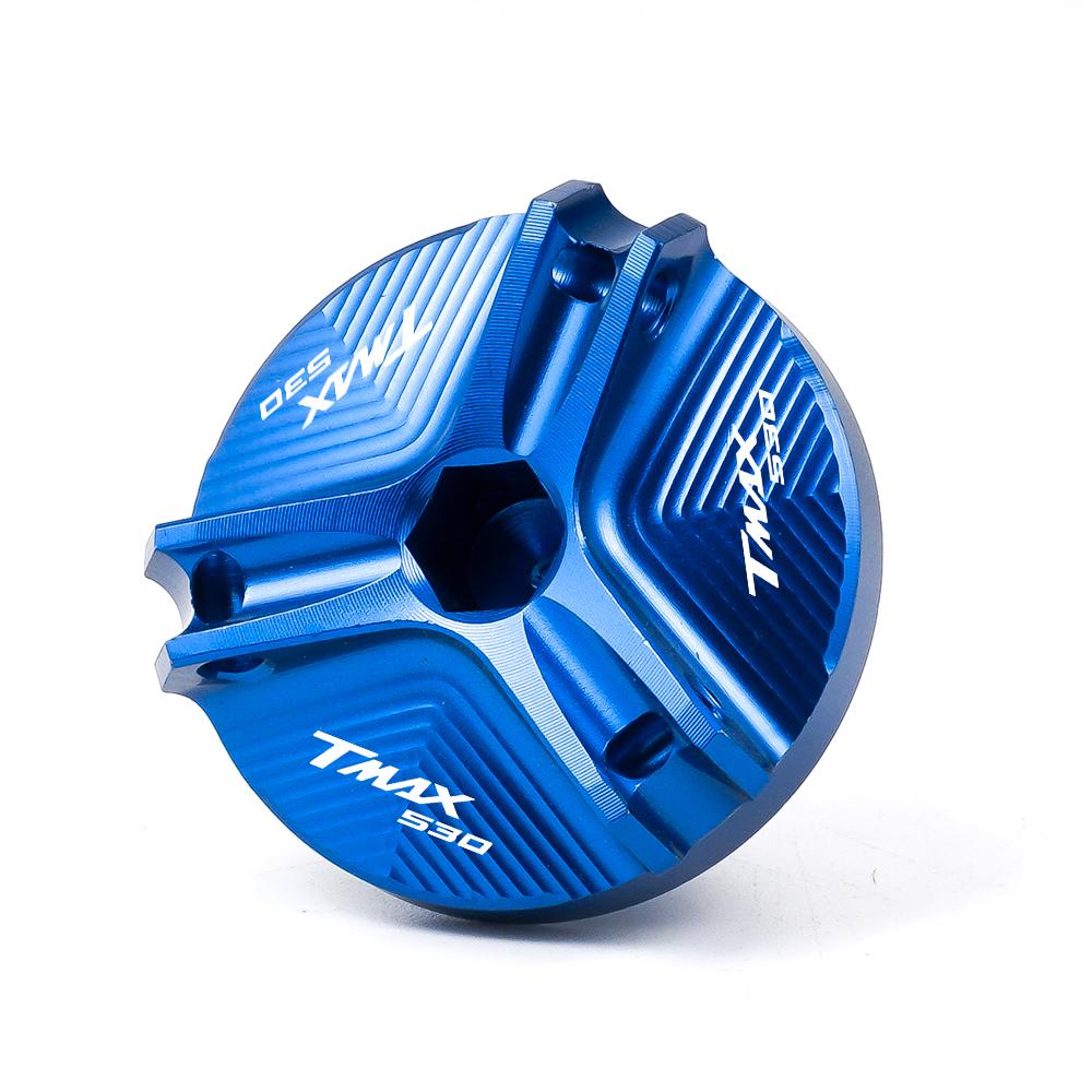 

New Brake Fluid Fuel Reservoir Tank Cap Brake pump Cover for TMAX 530 SX DX 2012- 2019 2018 Motorcycle Accessories High Quality Oil filler cap-Blue