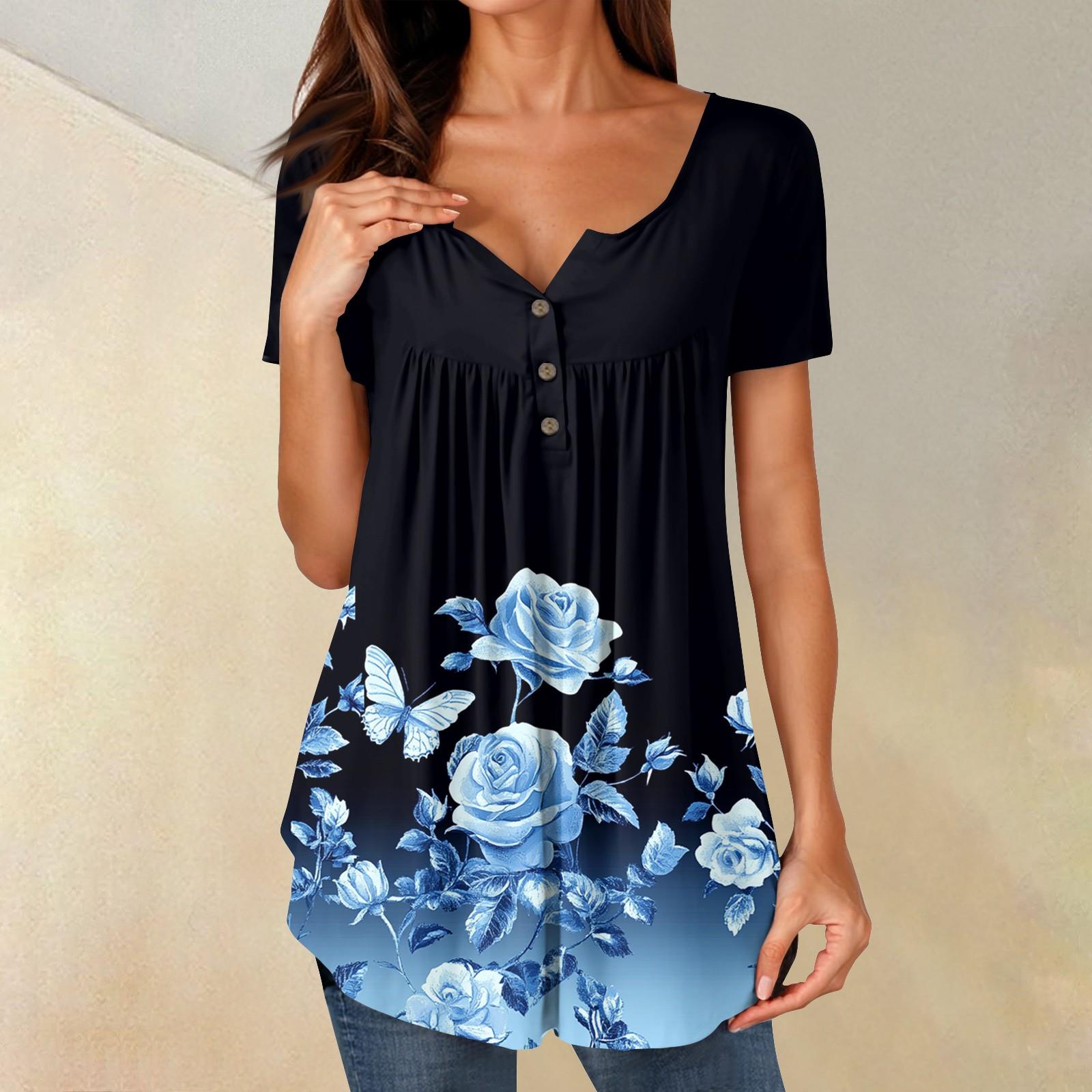 

Женские туники, топы, нарядные, повседневные, летние, рубашки с коротким рукавом, свободный крой, плиссированный топ в стиле бохо XXXL