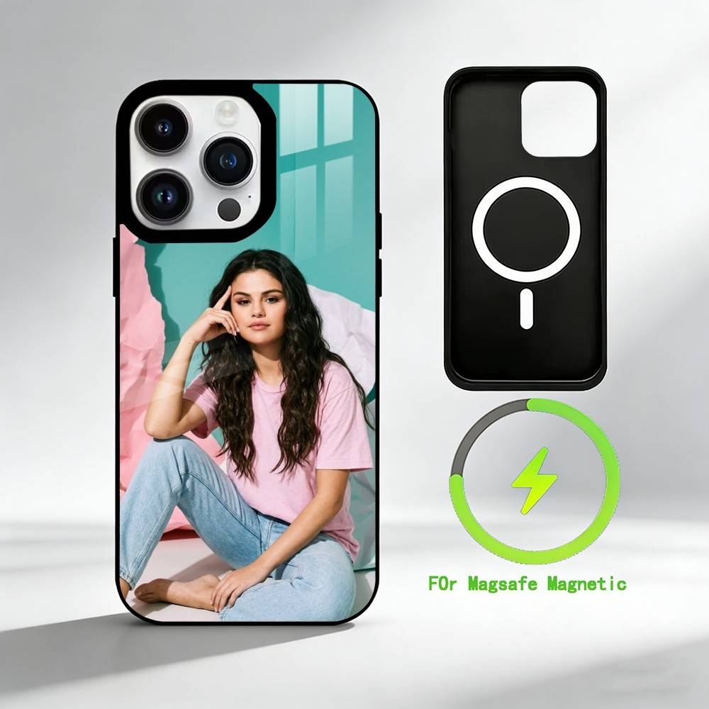 

Selena Gomez Phone Case For iPhone 17 16 15 14 13 12 Pro Max Plus for Mirror Wireless Magnetic Cover iPhone13PRO