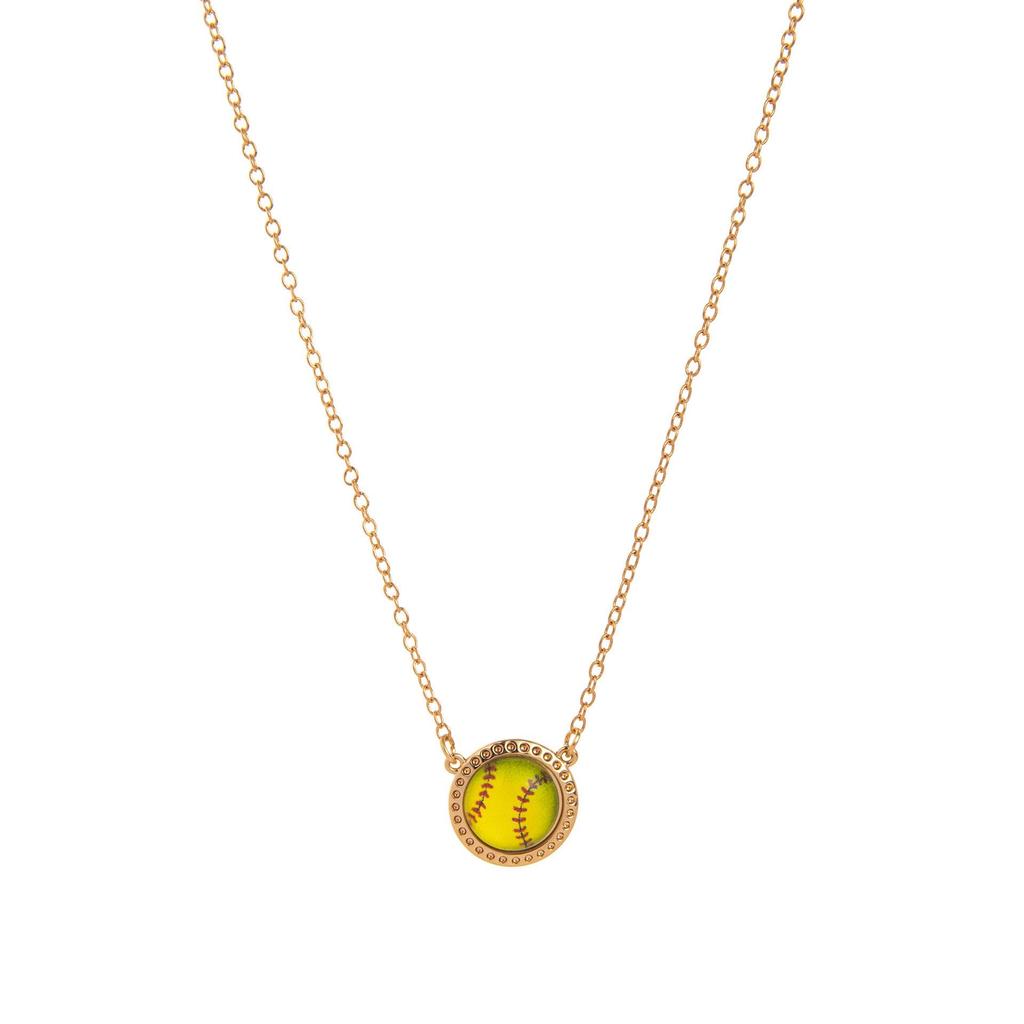 Retro Basketball Pendant Necklace – Sporty, Niche Design for Women