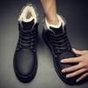 Men's All-match Geniune Leather Outdoor Ankle Boots Winter Warm Soft Plush Lining Snow Boots