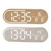 LED Digital Wall Clock Modern Silent Alarm Clock with Temperature and Day Display for Kitchen Bedroom Office Decor