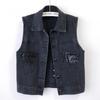 Jeansweste für Damen im Frühling und Herbst, lockere und vielseitige, ärmellose Camisole-Jacke in Übergröße