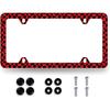 Hibiscus License Plate Frame Beautiful Tropical Flowers Floral License Plate Holder Colorful Stainless Steel Auto Parts Funny License Plate