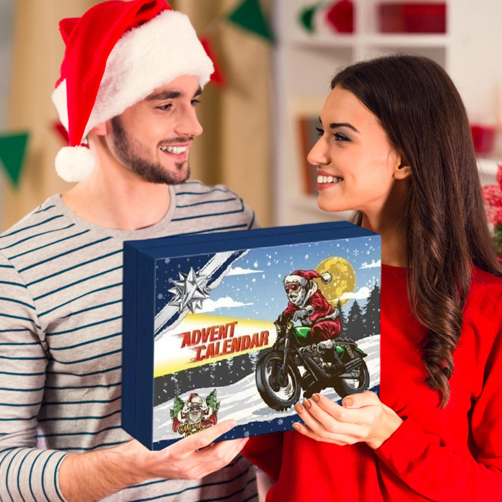 

Календарь обратного отсчета 2025 24-дневный набор для выживания Адвент-обратный отсчет для мужчин Портативный инструмент для выживания Походное снаряжение Крутые гаджеты для M