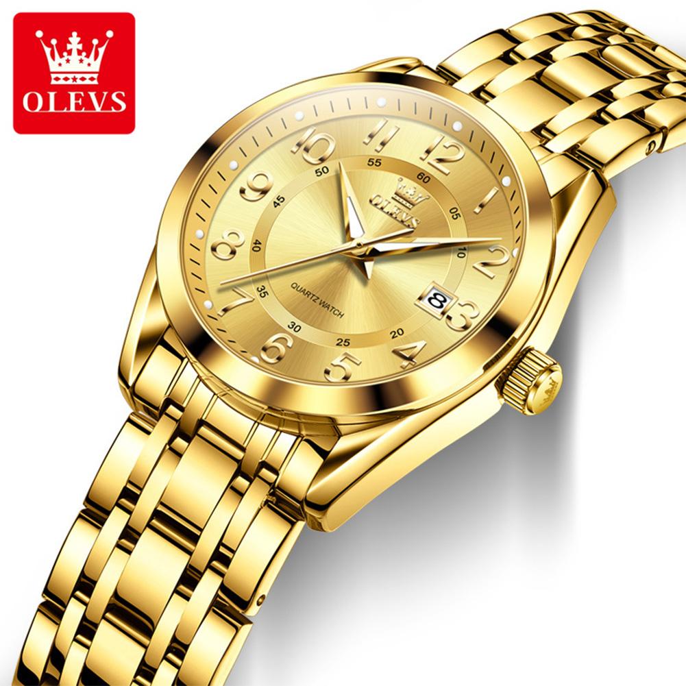 OLEVS 3666 Original Quartz Wristwatches for Woman Digital Dial Waterproof Luminous Calendar Luxury Elegant Dress Women's Watches