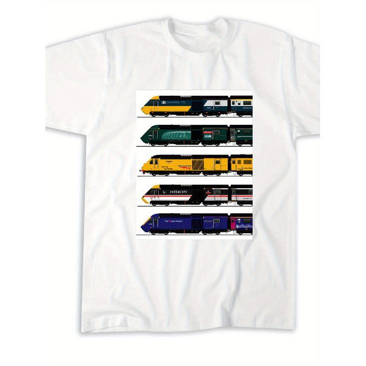 Class 43 & Intercity 125 Locomotive Train Spotter T-Shirt - Rail Enthusiast Apparel with Iconic Locomotive Print, Casual Loose Fit Tee Suitable for